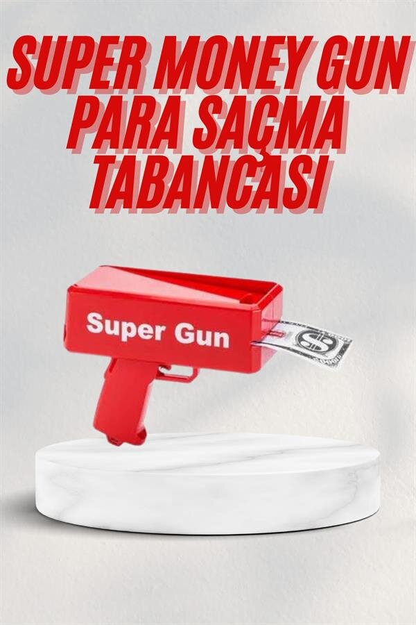 Kırmızı Parti Oyuncağı Para Saçma Fırlatma Tabancası Makinesi Super Money Kırmızı Parti Oyuncağı Para Saçma Fırlatma Tabancası Makinesi Super Money