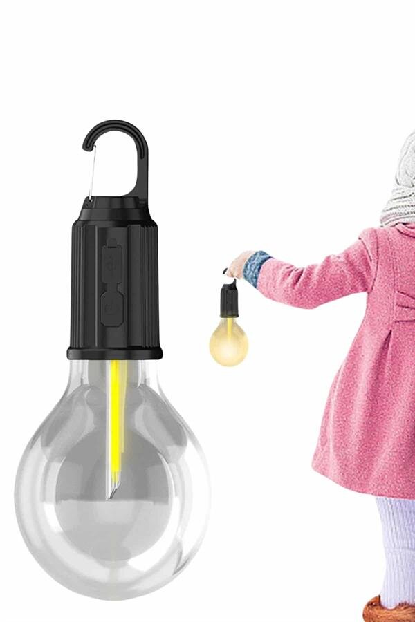 Şarjlı Aydınlatma Ampul Tasarımlı Ambians Işık Askılı Kamp Lambası Şarjlı Aydınlatma Ampul Tasarımlı Ambians Işık Askılı Kamp Lambası