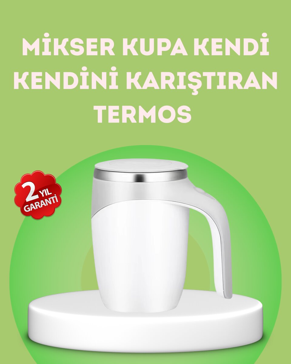 Elektrikli Otomatik Karıştırıcı Kupa – 304 Paslanmaz, USB Şarjlı, Taşınabilir Elektrikli Otomatik Karıştırıcı Kupa – 304 Paslanmaz, USB Şarjlı, Taşınabilir