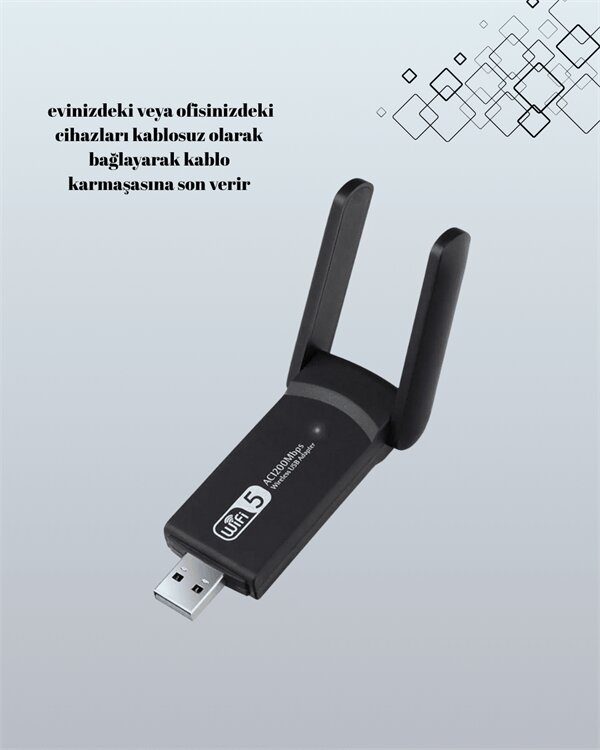 Realtek Chipsetli 5G Destekli Yüksek Hızlı Ağ Adaptörü