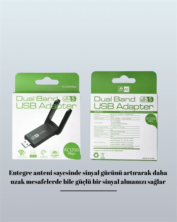 AC1200 USB WiFi Adaptör AC1200 USB WiFi Adaptör