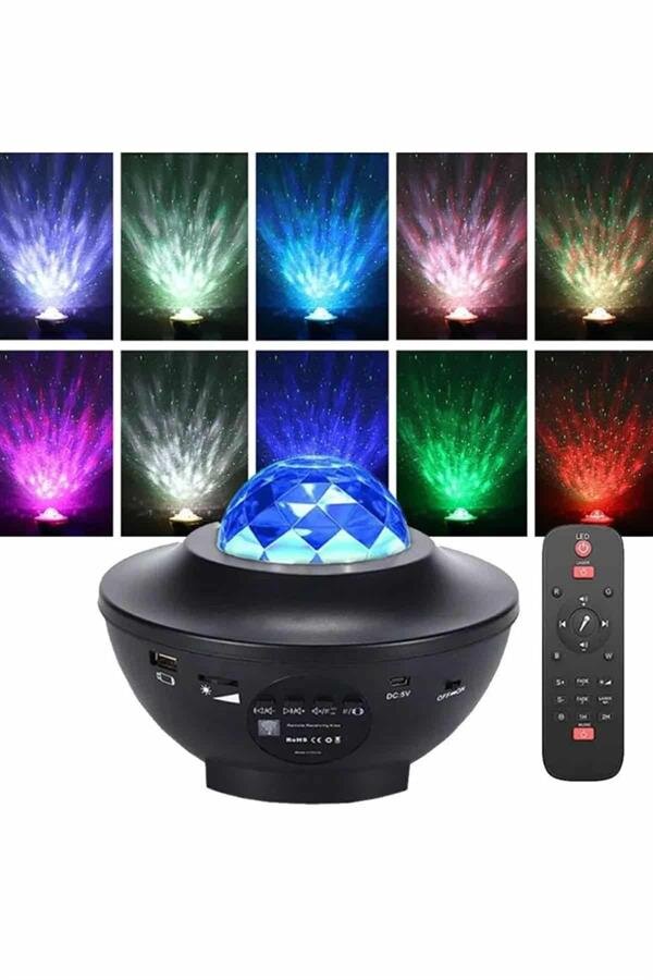 Dönen Işıklı Disko Topu Projektör Müzik Çalarlı Disco Speaker Dönen Işıklı Disko Topu Projektör Müzik Çalarlı Disco Speaker