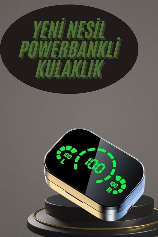 Kablosuz Bluetooth Kulaklık Çift Telefon Destekli Powerbankli Dijital Göstergeli Kablosuz Bluetooth Kulaklık Çift Telefon Destekli Powerbankli Dijital Göstergeli