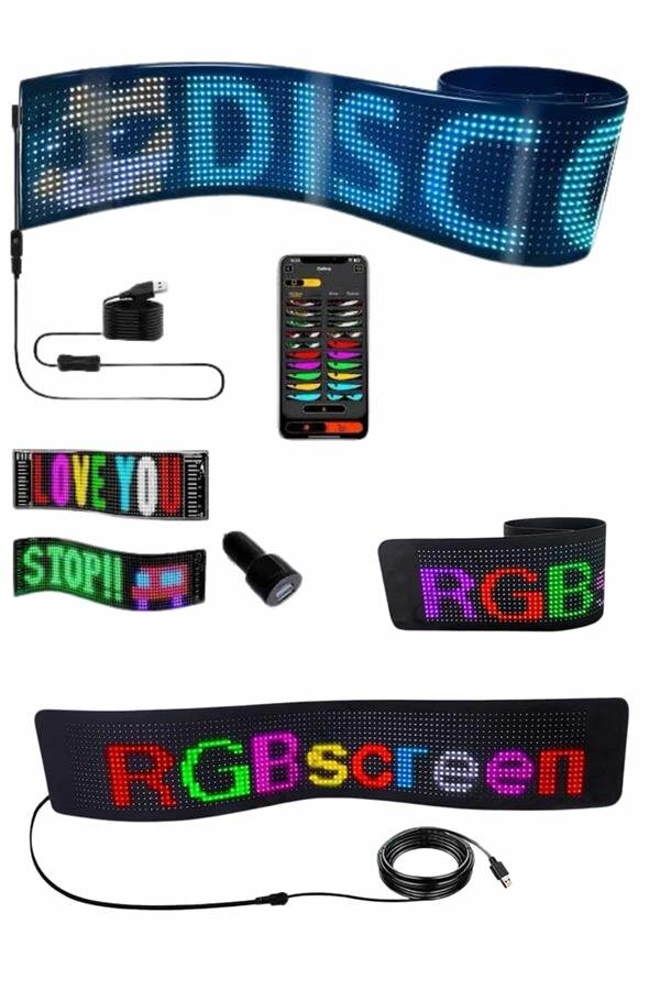 Matrix Led Cama Yapışan Telefon Kontrollü Panel Dijital Ekran Kumandalı Matrix Led Cama Yapışan Telefon Kontrollü Panel Dijital Ekran Kumandalı