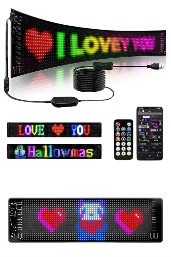 Matrix Led Cama Yapışan Telefon Kontrollü Panel Dijital Ekran Kumandalı Matrix Led Cama Yapışan Telefon Kontrollü Panel Dijital Ekran Kumandalı