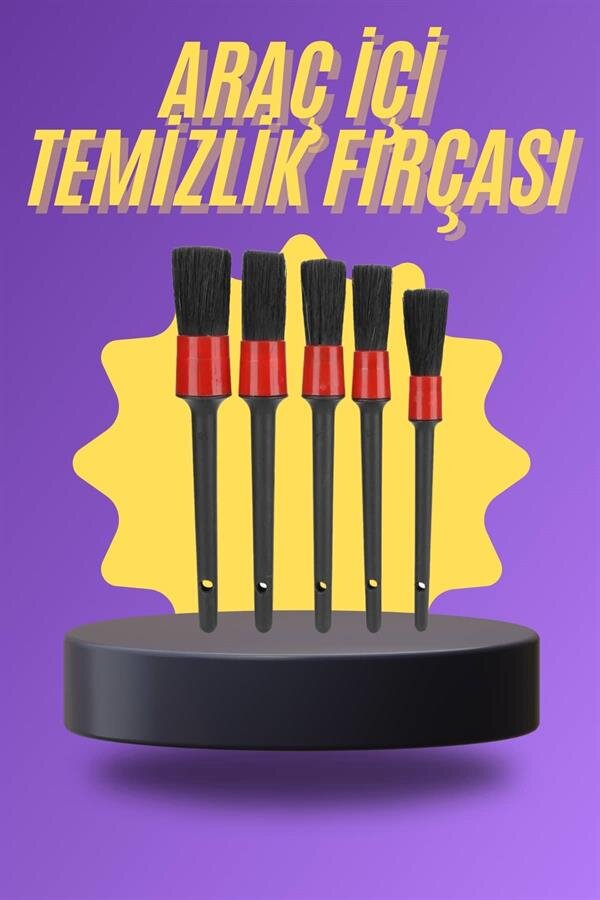 5 Parça Araç İçi Temizlik Fırçası Araç İçi-Dışı Temizleme Fırça Seti 5 Parça Araç İçi Temizlik Fırçası Araç İçi-Dışı Temizleme Fırça Seti