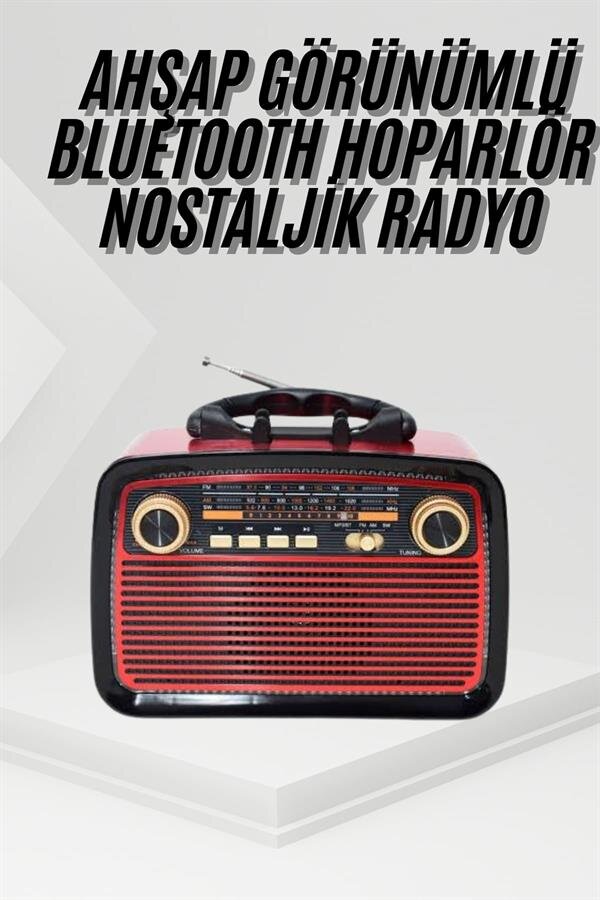 Nostalji Radyo Bluetooth Hoparlör USB-SD Kart Giriş Led Fener Işıklı Bataryalı Pilli Nostalji Radyo Bluetooth Hoparlör USB-SD Kart Giriş Led Fener Işıklı Bataryalı Pilli