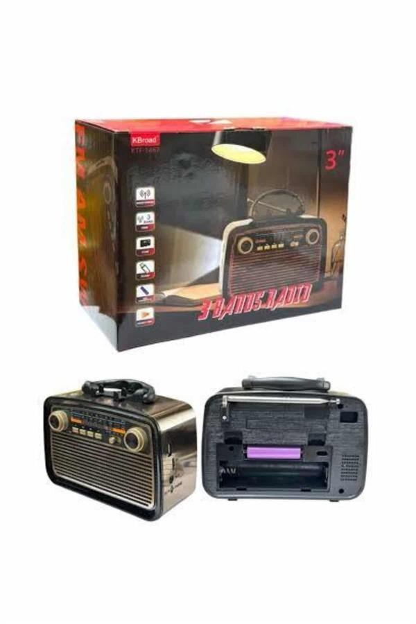 Nostalji Radyo Bluetooth Hoparlör USB-SD Kart Giriş Led Fener Işıklı Bataryalı Pilli Nostalji Radyo Bluetooth Hoparlör USB-SD Kart Giriş Led Fener Işıklı Bataryalı Pilli