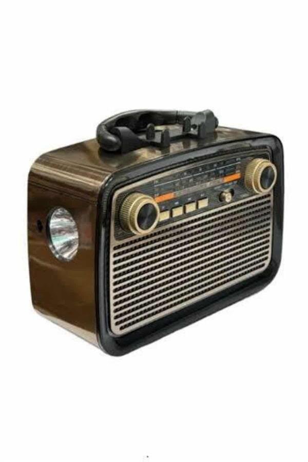 Nostalji Radyo Bluetooth Hoparlör USB-SD Kart Giriş Led Fener Işıklı Bataryalı Pilli Nostalji Radyo Bluetooth Hoparlör USB-SD Kart Giriş Led Fener Işıklı Bataryalı Pilli