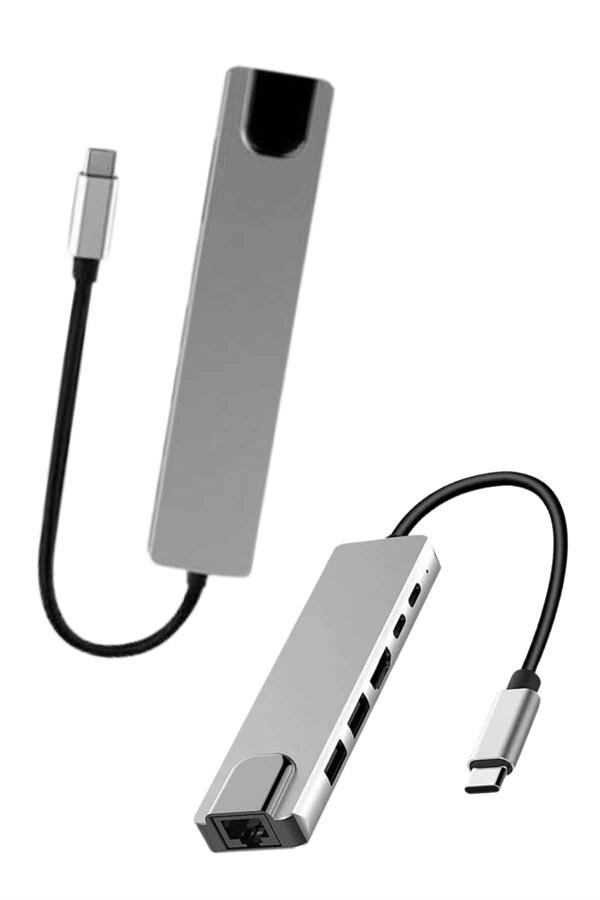 8 Port Çoklayıcı Macbook Ile Uyumlu Çoğaltıcı Type-C dönüştürücü TF SD kart 8 Port Çoklayıcı Macbook Ile Uyumlu Çoğaltıcı Type-C dönüştürücü TF SD kart