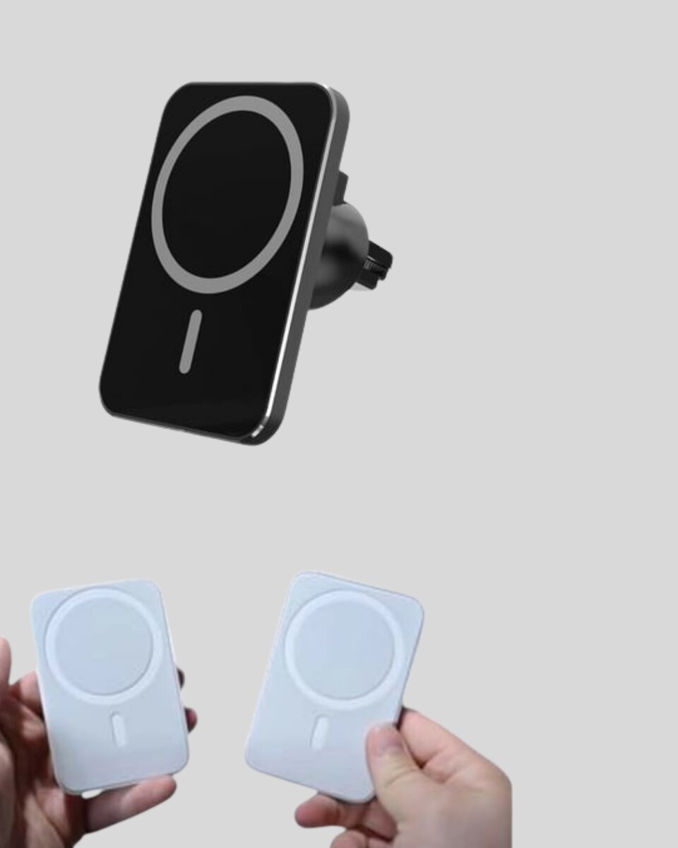 Şık Tasarımlı MagSafe Araç Telefon Tutucu Type-C Girişli Şık Tasarımlı MagSafe Araç Telefon Tutucu Type-C Girişli