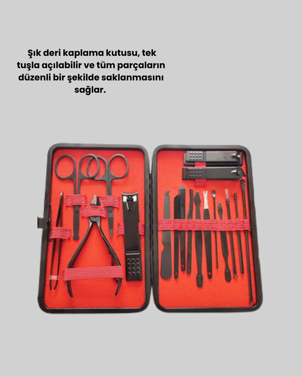 Kompakt ve Şık Tasarımlı 17 Parça Bakım Seti Kompakt ve Şık Tasarımlı 17 Parça Bakım Seti