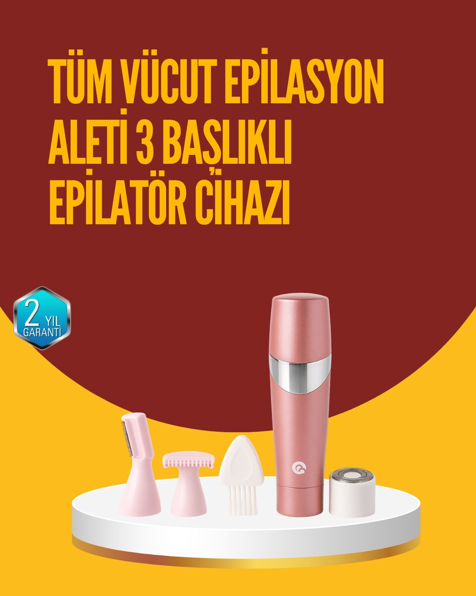 Acısız ve Hassas Tüy Temizleme Cihazı – 3 Başlıklı Acısız ve Hassas Tüy Temizleme Cihazı – 3 Başlıklı