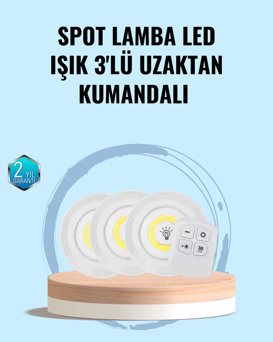 Ev Ofis Kamp İçin Uygun Uzaktan Kumandalı Yapışkanlı Kablosuz Led Spot Lambalar Ev Ofis Kamp İçin Uygun Uzaktan Kumandalı Yapışkanlı Kablosuz Led Spot Lambalar