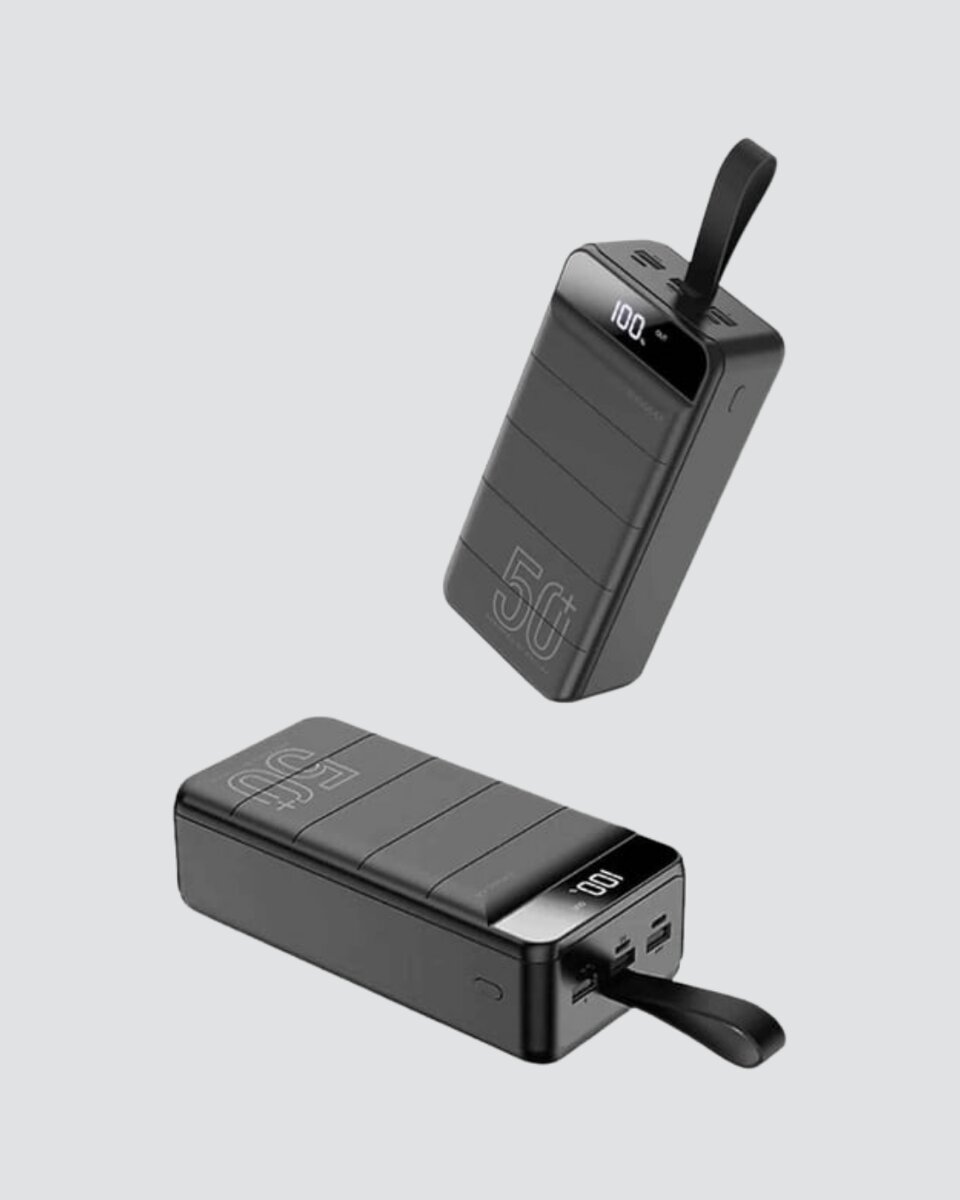 Ultra Güçlü 50.000 mAh Powerbank – LED Ekranlı, Çoklu Bağlantı Seçenekli, Akıllı Koruma Sistemli Şarj Ünitesi Ultra Güçlü 50.000 mAh Powerbank – LED Ekranlı, Çoklu Bağlantı Seçenekli, Akıllı Koruma Sistemli Şarj Ünitesi