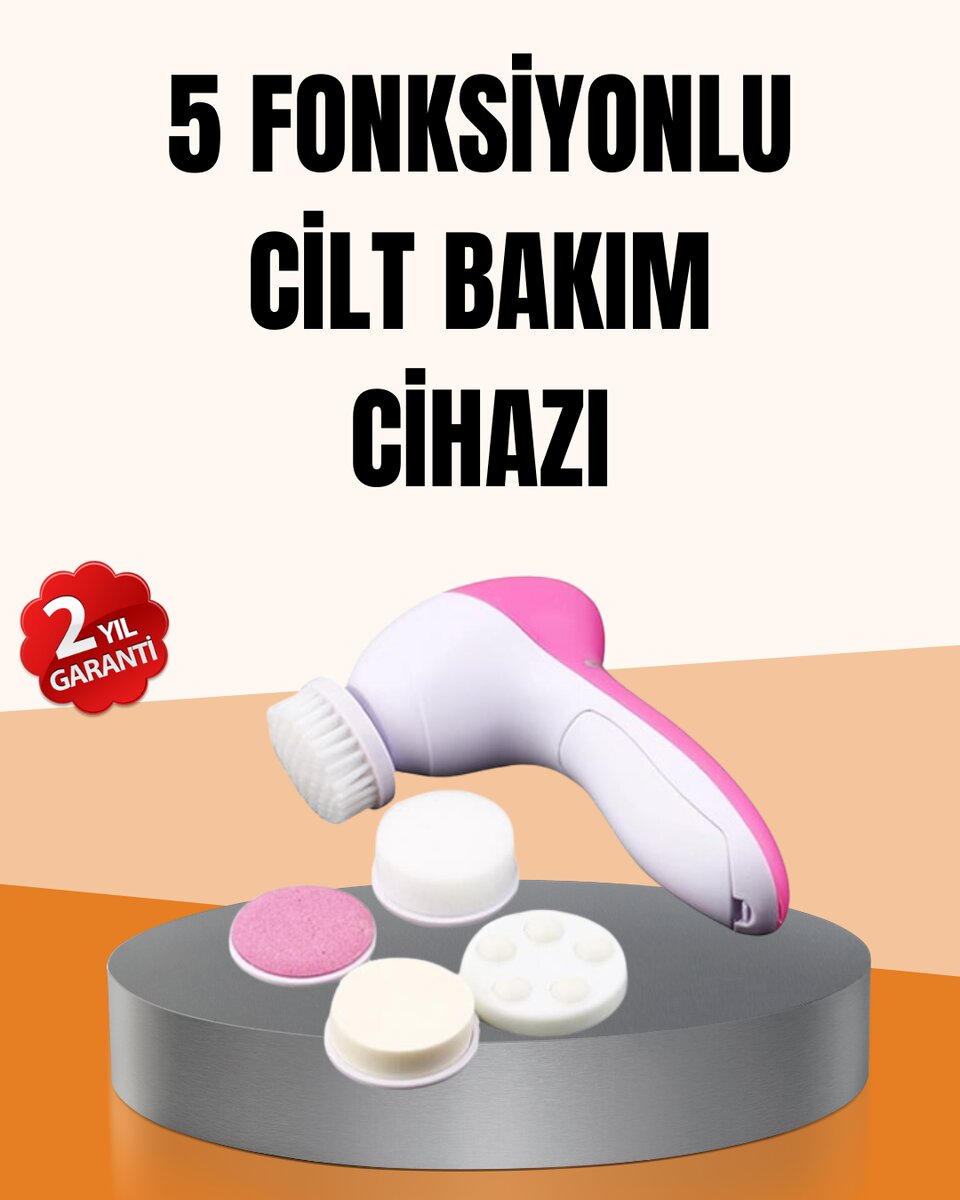Derin Temizleme ve Masaj İçin 5 Başlıklı Yüz Cilt Bakım Aleti Derin Temizleme ve Masaj İçin 5 Başlıklı Yüz Cilt Bakım Aleti