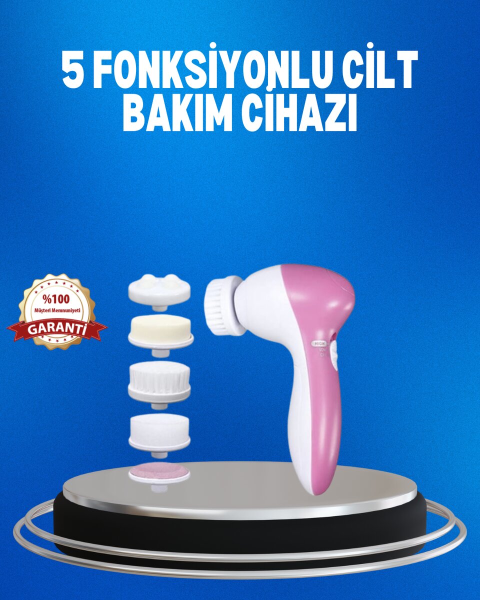 Taşınabilir 5 in 1 Elektrikli Cilt Temizleyici Taşınabilir 5 in 1 Elektrikli Cilt Temizleyici