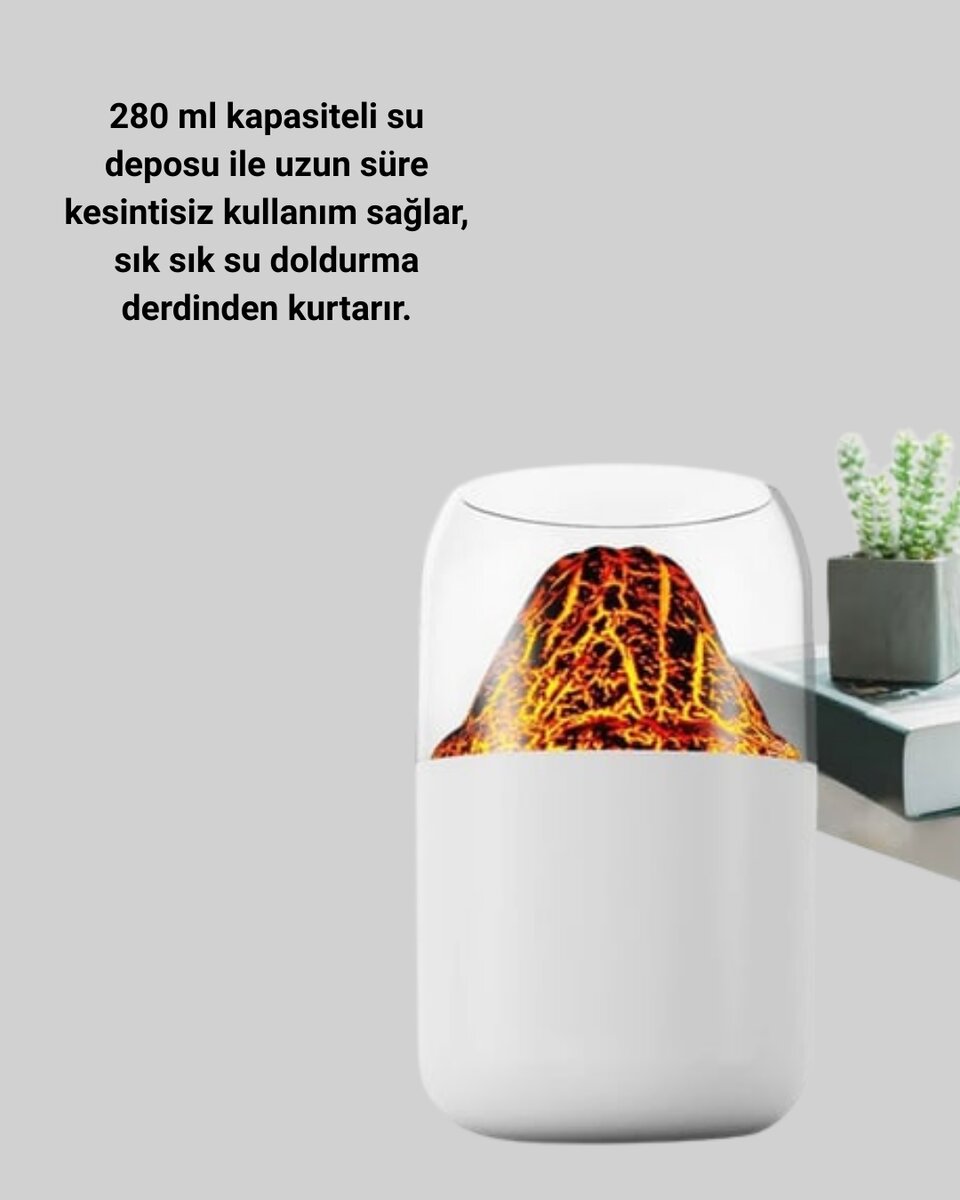 Volkanik Tasarımlı LED Işıklı Ultrasonik Nemlendirici Volkanik Tasarımlı LED Işıklı Ultrasonik Nemlendirici