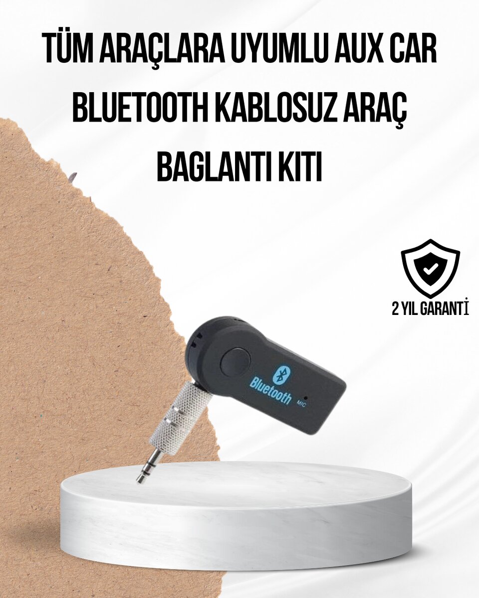 Araç İçi Bluetooth AUX Adaptörü ve Telefon Görüşme Cihazı Araç İçi Bluetooth AUX Adaptörü ve Telefon Görüşme Cihazı