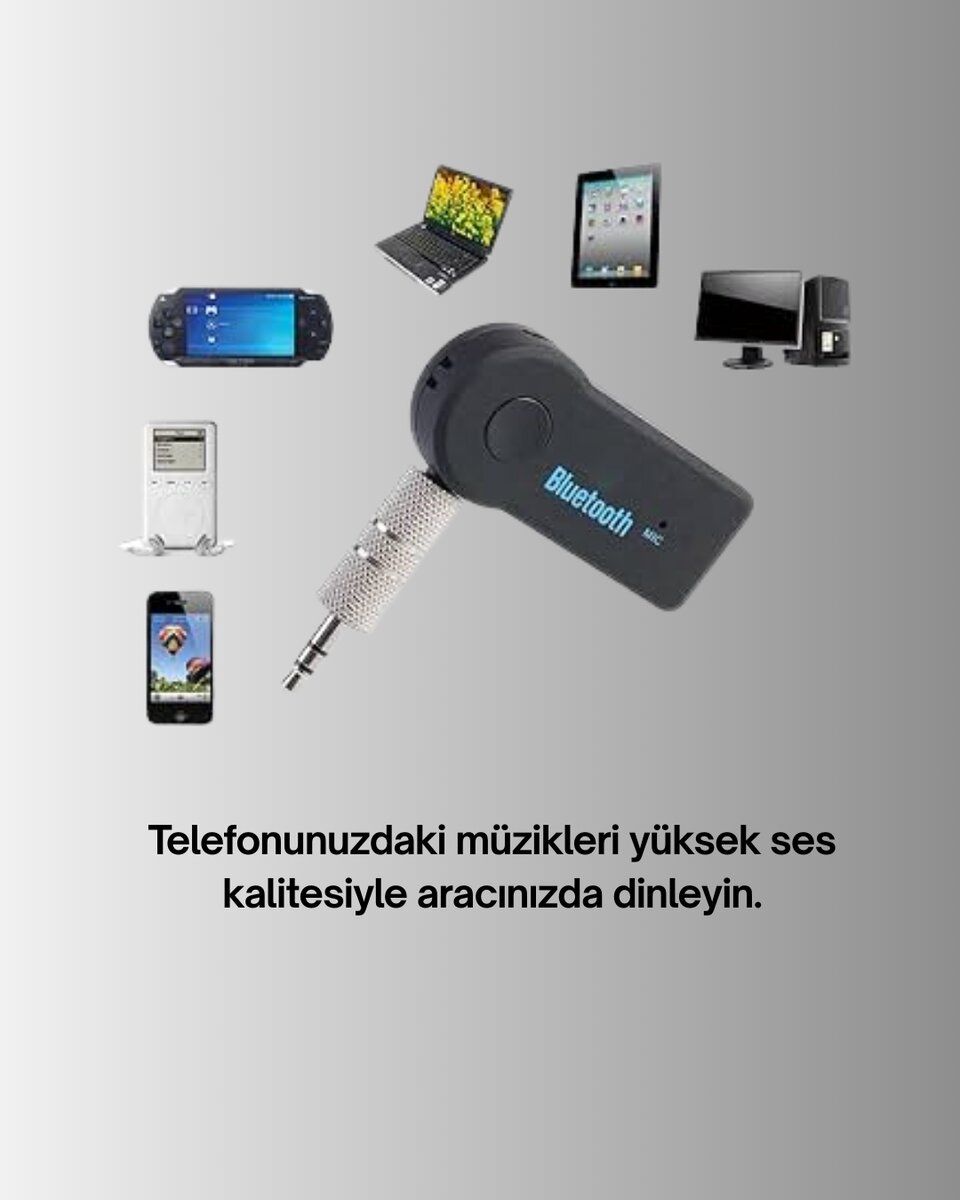 Taşınabilir Bluetooth AUX Araç Müzik ve Konuşma Kiti Taşınabilir Bluetooth AUX Araç Müzik ve Konuşma Kiti