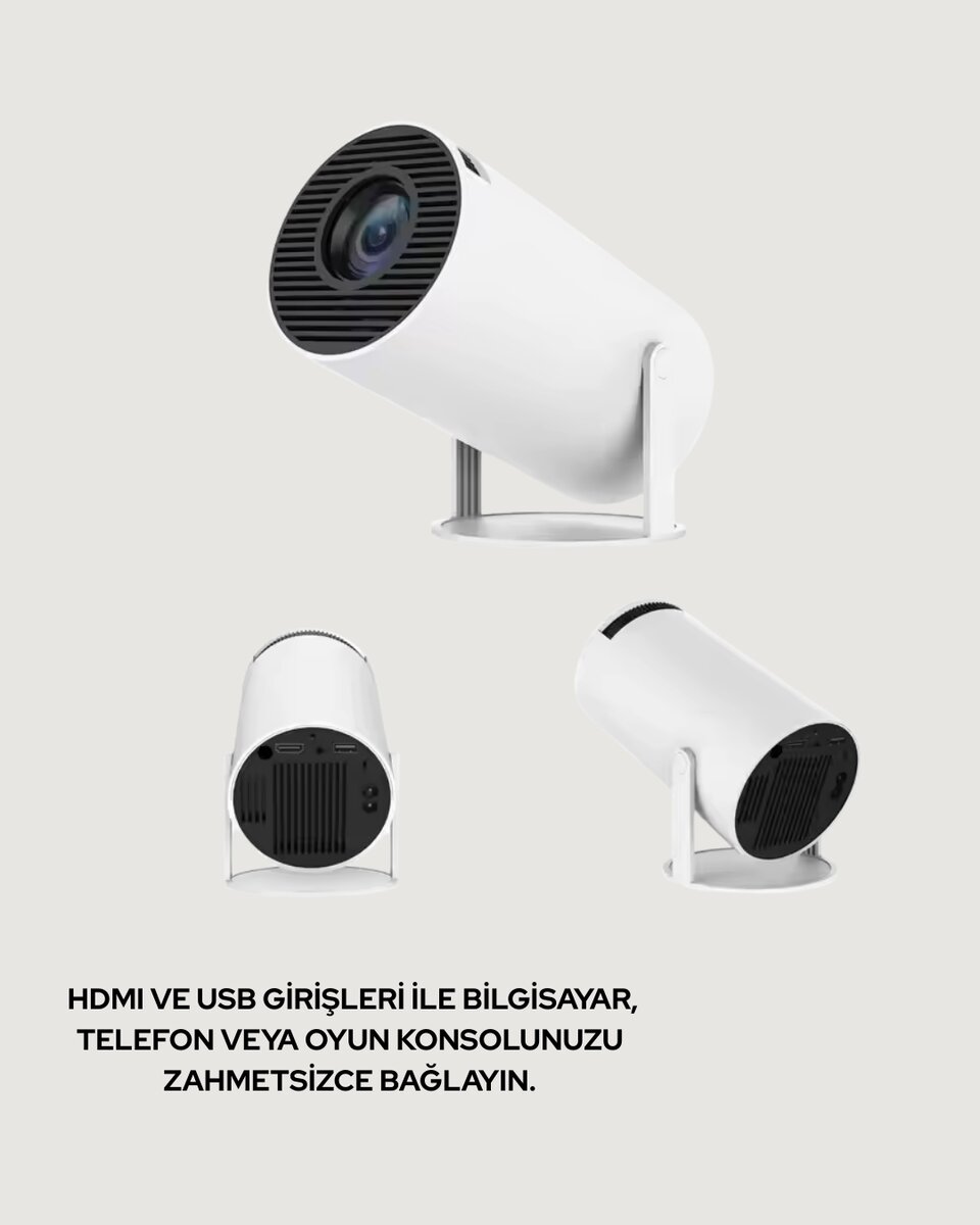 Kablosuz ve Kablolu Bağlantı Seçenekli Ev Tipi Projeksiyon Kablosuz ve Kablolu Bağlantı Seçenekli Ev Tipi Projeksiyon