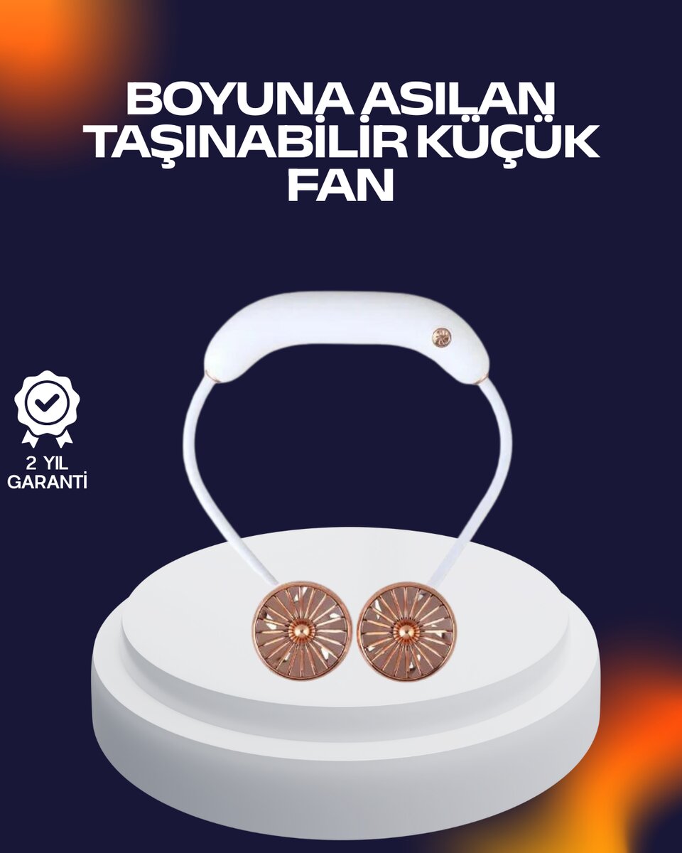 USB Şarjlı Katlanabilir Mini Boyun Fanı 1–3 Saat Kullanım USB Şarjlı Katlanabilir Mini Boyun Fanı 1–3 Saat Kullanım