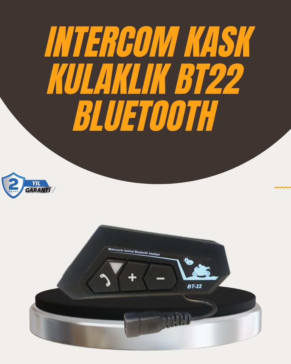 Su Geçirmez BT22 Bluetooth Kask Kulaklığı GPS ve Müzik Uyumlu Su Geçirmez BT22 Bluetooth Kask Kulaklığı GPS ve Müzik Uyumlu