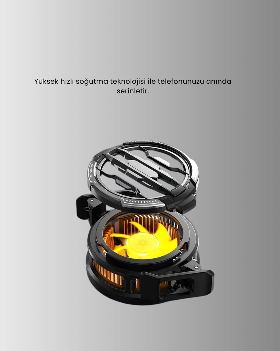 RGB Işıklı Sessiz Fanlı Telefon Soğutucu RGB Işıklı Sessiz Fanlı Telefon Soğutucu