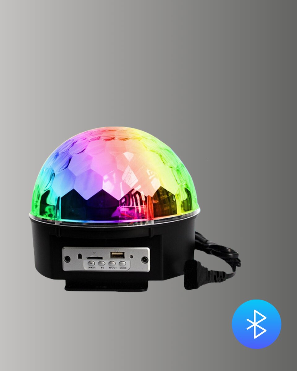 Uzaktan Kumandalı RGB LED Disko Topu Bluetooth Hoparlörlü