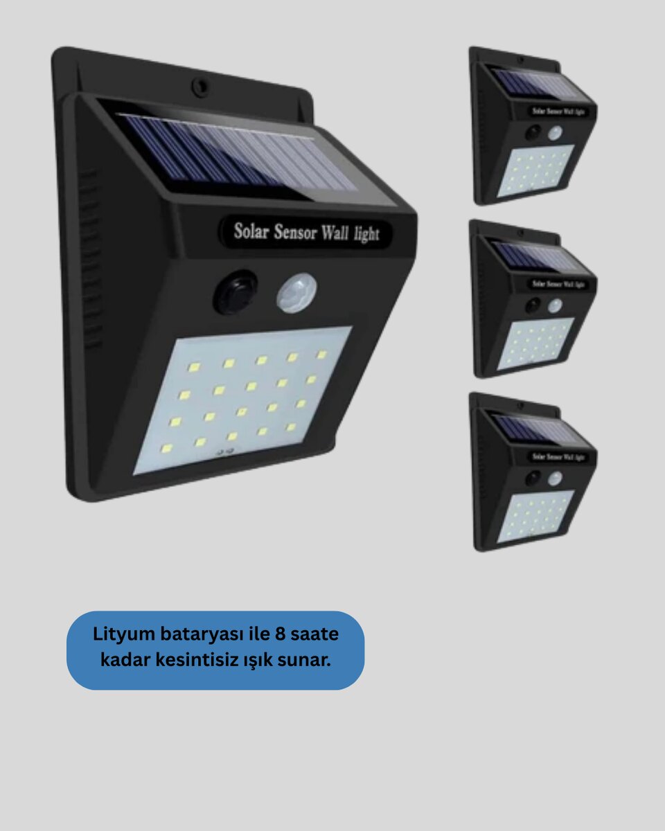 4 Modlu Solar LED Bahçe ve Garaj Lambası 4 Modlu Solar LED Bahçe ve Garaj Lambası