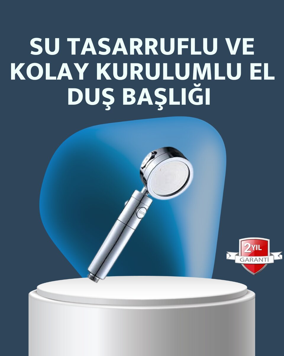 Yüksek Basınçlı 3 Fonksiyonlu Duş Başlığı Yüksek Basınçlı 3 Fonksiyonlu Duş Başlığı