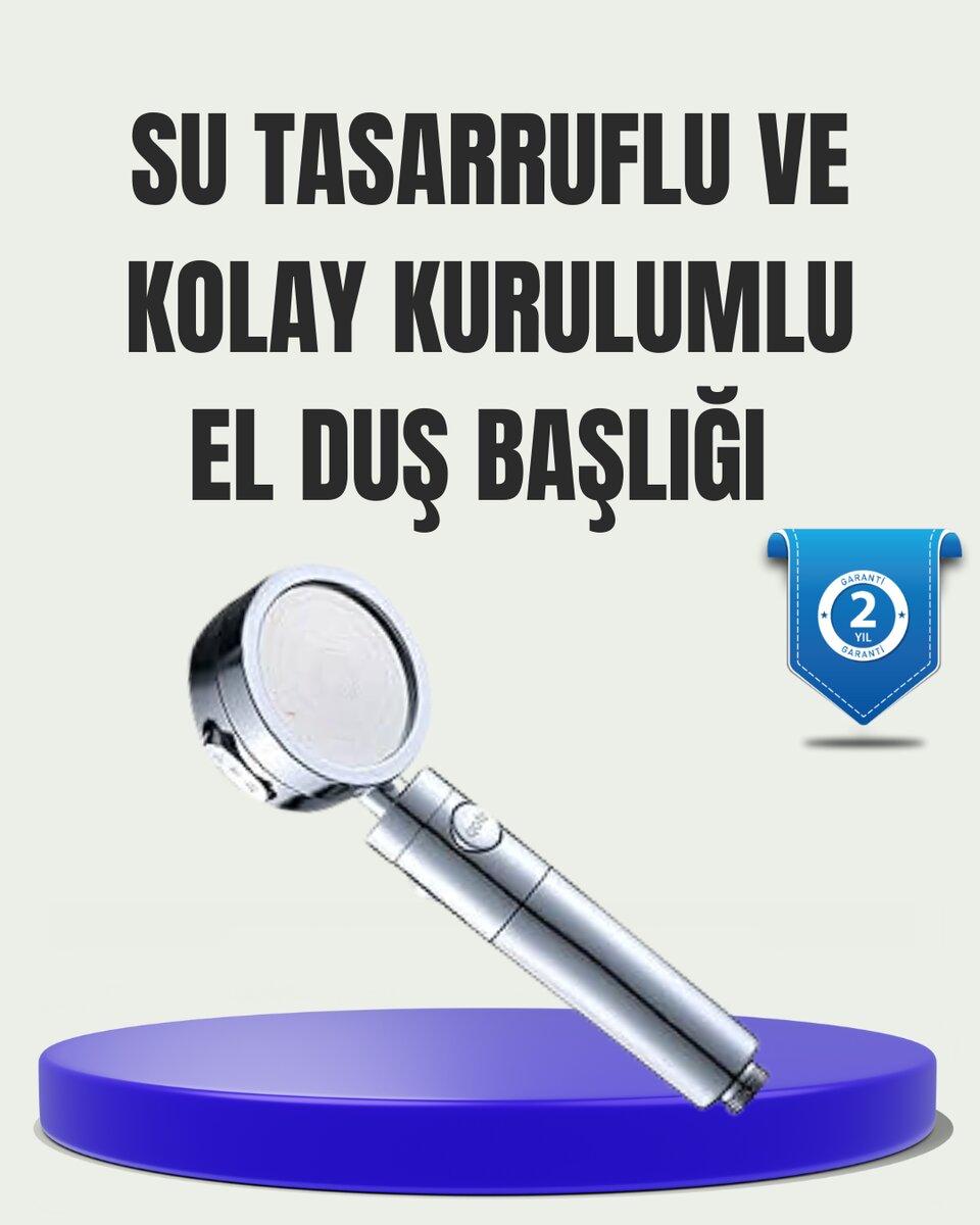 Masaj ve Yağmur Modlu Su Tasarruflu Duş Başlığı Masaj ve Yağmur Modlu Su Tasarruflu Duş Başlığı