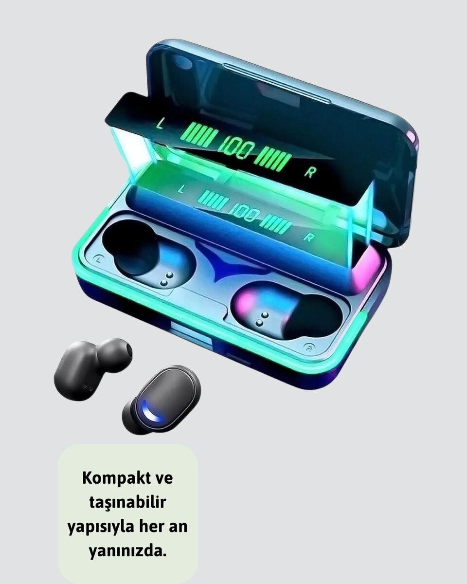 Uzun Pil Ömürlü E10 Powerbank Bluetooth Kulaklık LED Gösterge Uzun Pil Ömürlü E10 Powerbank Bluetooth Kulaklık LED Gösterge