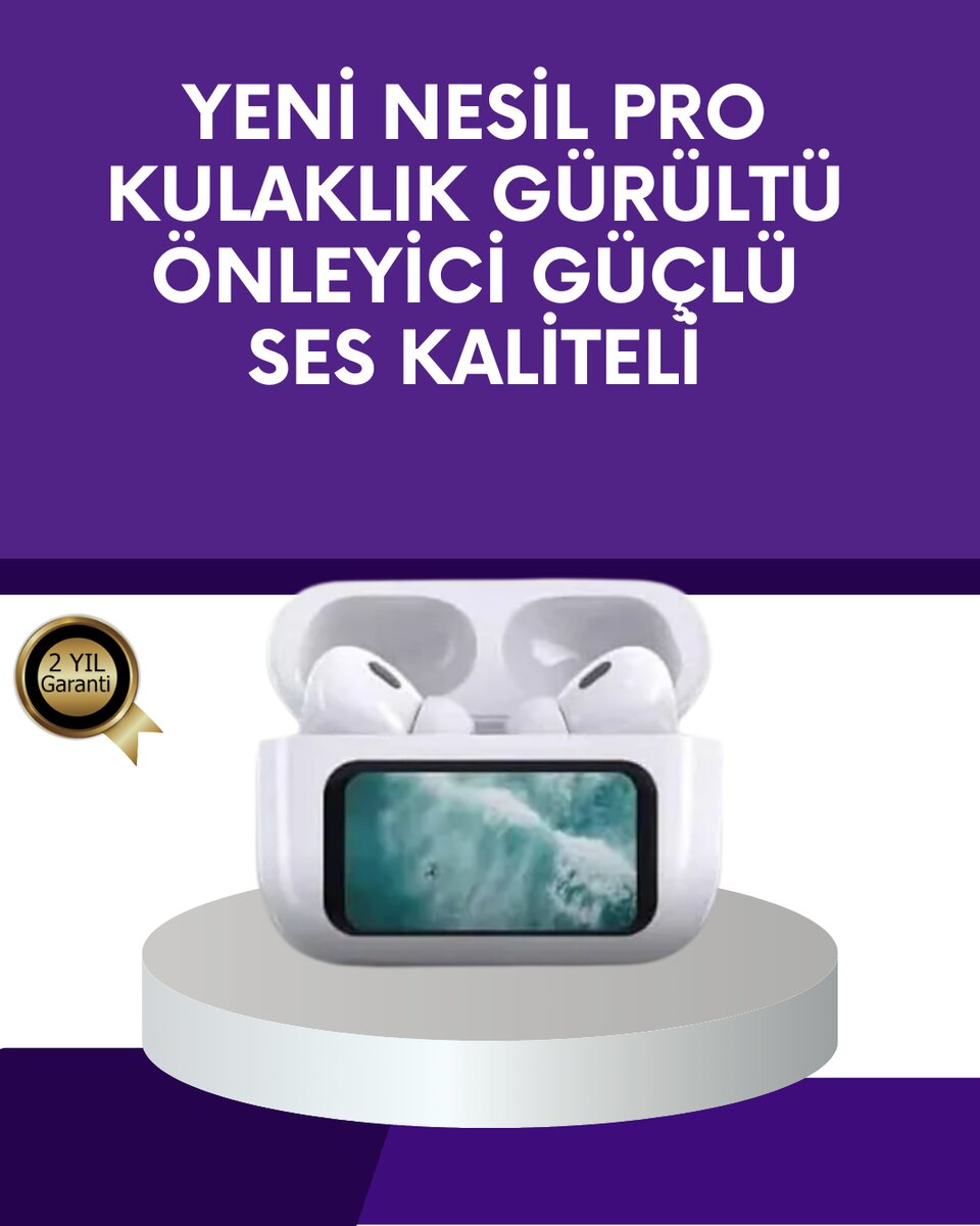 Dokunmatik Ekranlı Bluetooth Kulaklık ANC Gürültü Önleme Suya Dayanıklı Dokunmatik Ekranlı Bluetooth Kulaklık ANC Gürültü Önleme Suya Dayanıklı