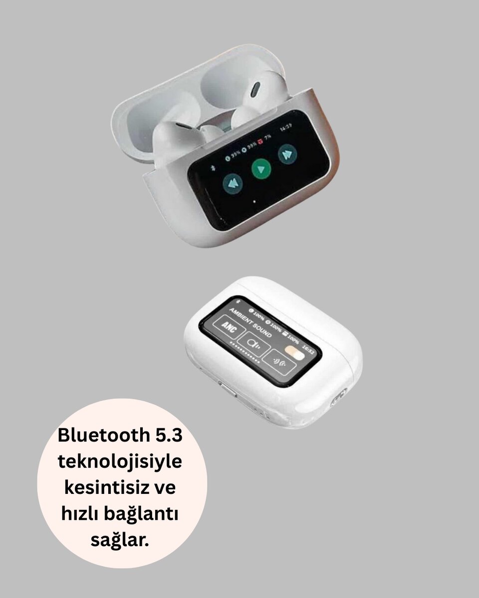 Yüksek Bass ve Güçlü Ses Özellikli Akıllı Bluetooth Kulaklık Dokunmatik Kontrol Yüksek Bass ve Güçlü Ses Özellikli Akıllı Bluetooth Kulaklık Dokunmatik Kontrol
