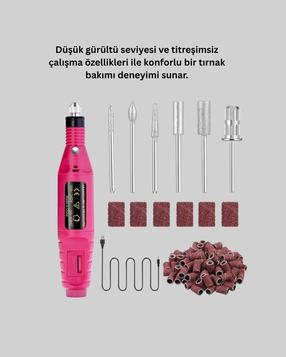 USB Şarjlı Çok Fonksiyonlu Tırnak Bakım Cihazı USB Şarjlı Çok Fonksiyonlu Tırnak Bakım Cihazı