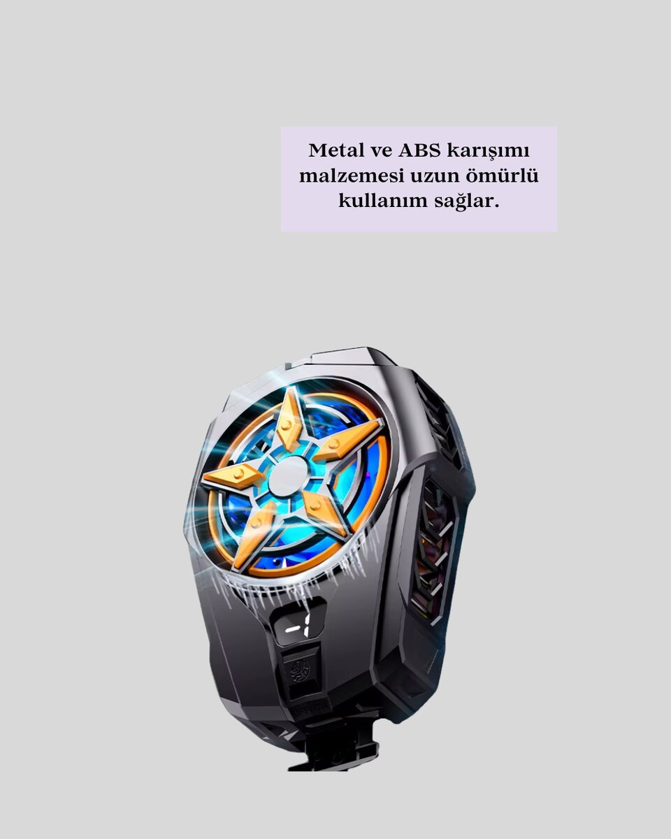 Oyunlar İçin Güçlü Telefon Soğutucu Fan Dijital Ekranlı Oyunlar İçin Güçlü Telefon Soğutucu Fan Dijital Ekranlı