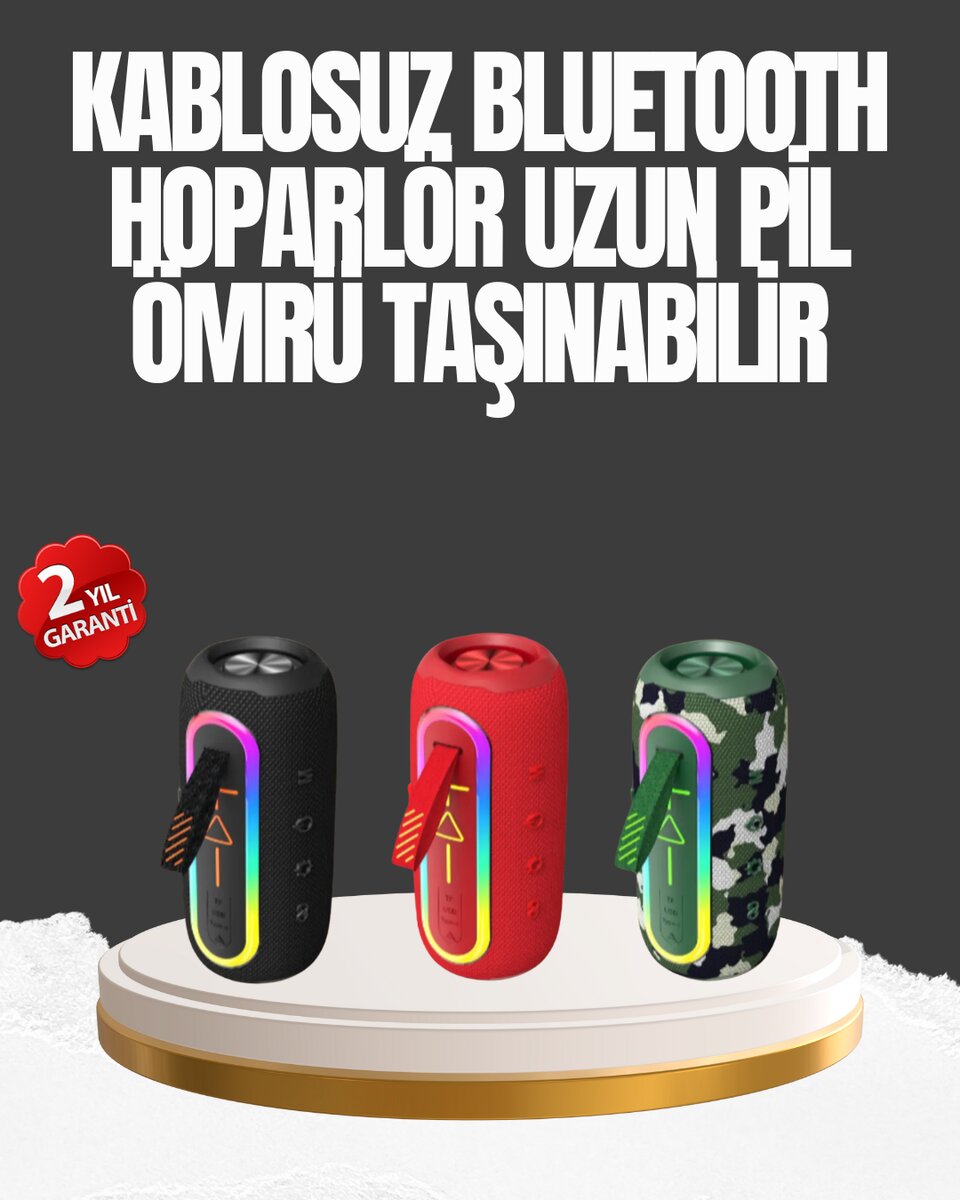 Taşınabilir Şarjlı Bluetooth Hoparlör Güçlü Bas Taşınabilir Şarjlı Bluetooth Hoparlör Güçlü Bas