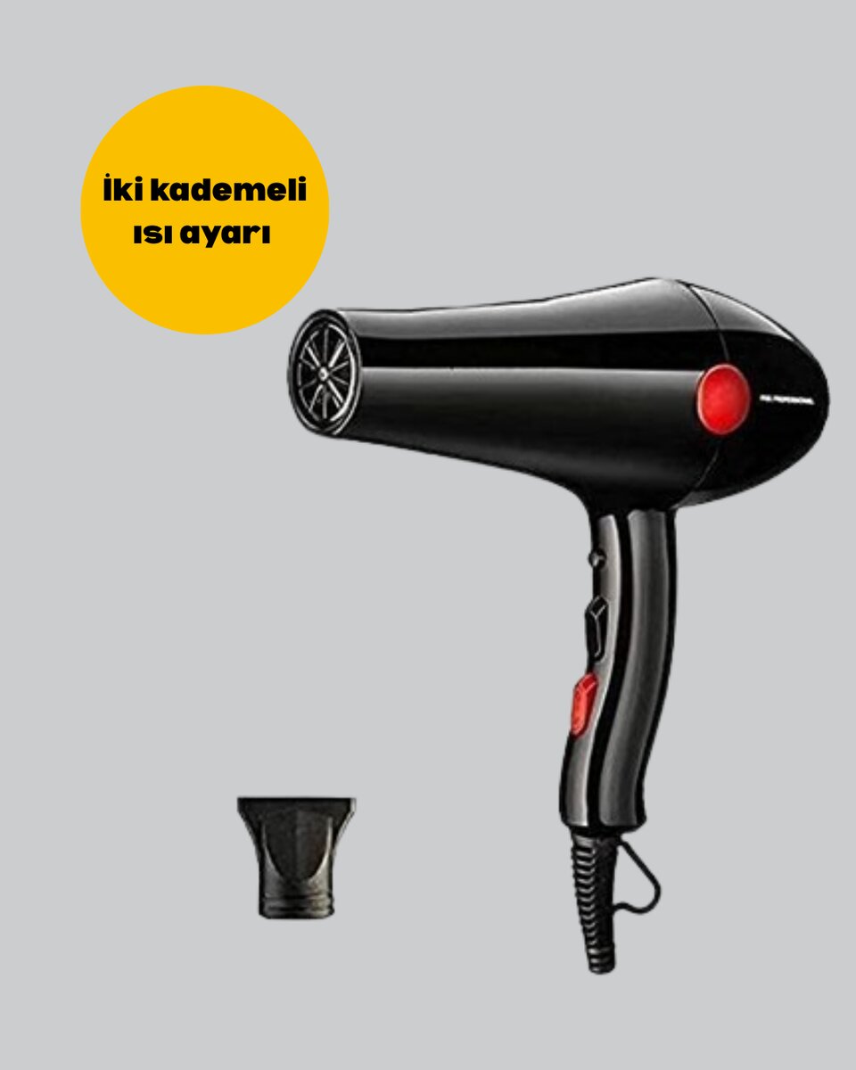 2200W Saç Kurutma Makinesi Soğuk ve Sıcak Üfleme Fonksiyonlu 2200W Saç Kurutma Makinesi Soğuk ve Sıcak Üfleme Fonksiyonlu