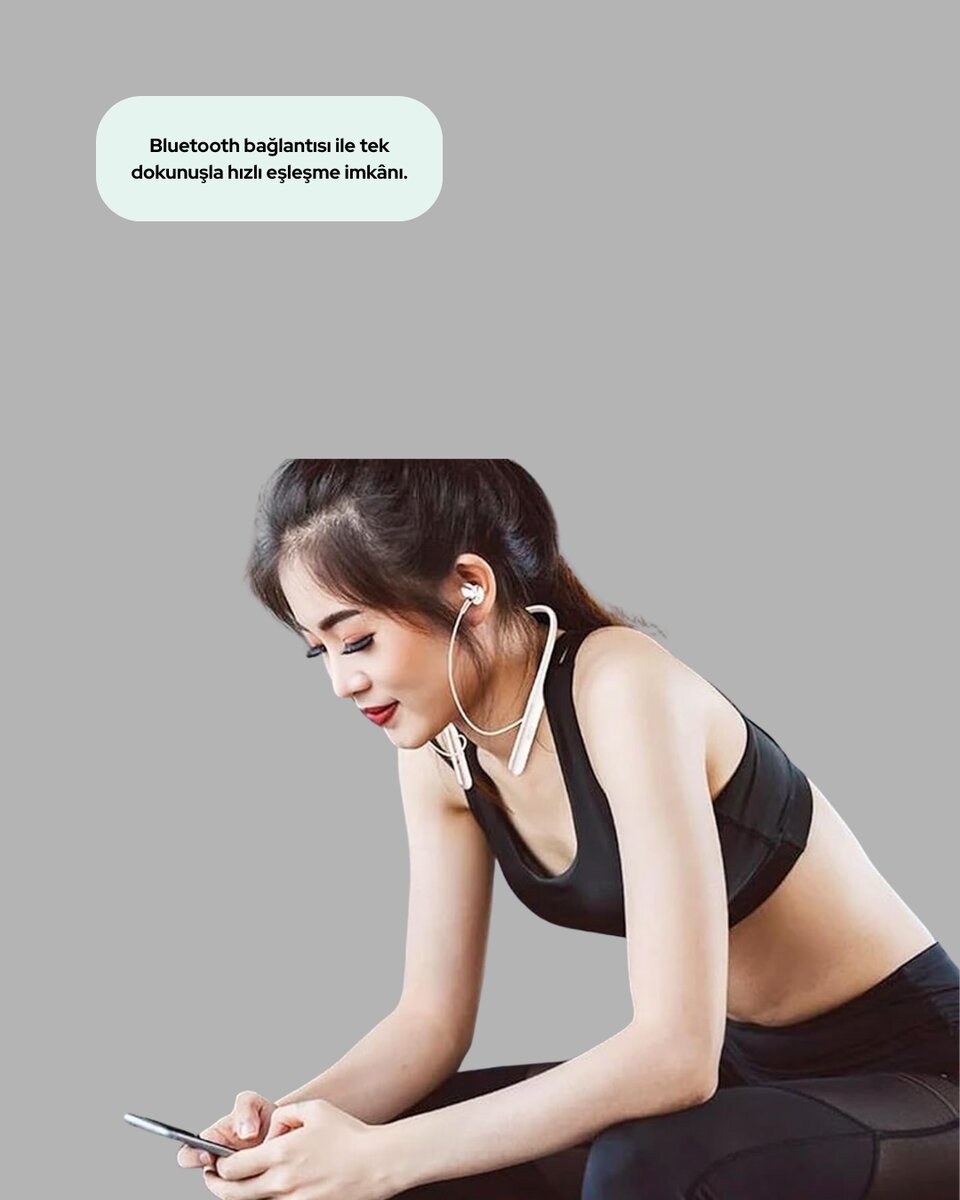 100 Saat Pil Ömrü Boyun Askılı Bluetooth Kablosuz Kulaklık 100 Saat Pil Ömrü Boyun Askılı Bluetooth Kablosuz Kulaklık