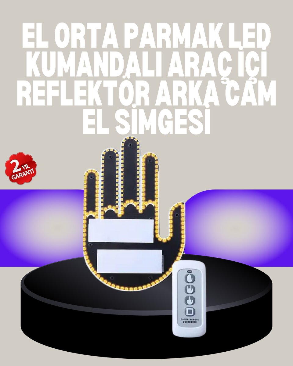 A Kalite Uzaktan Kumandalı LED Park Uyarı Işığı El Figürlü Model A Kalite Uzaktan Kumandalı LED Park Uyarı Işığı El Figürlü Model