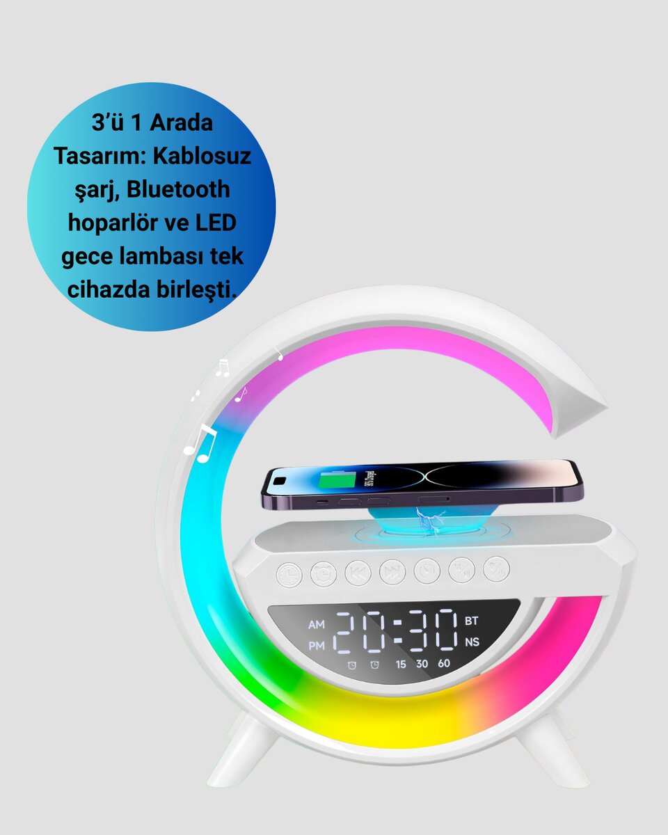 2025 Yeni Seri 15W Kablosuz Şarjlı LED Atmosfer Lambası 2025 Yeni Seri 15W Kablosuz Şarjlı LED Atmosfer Lambası