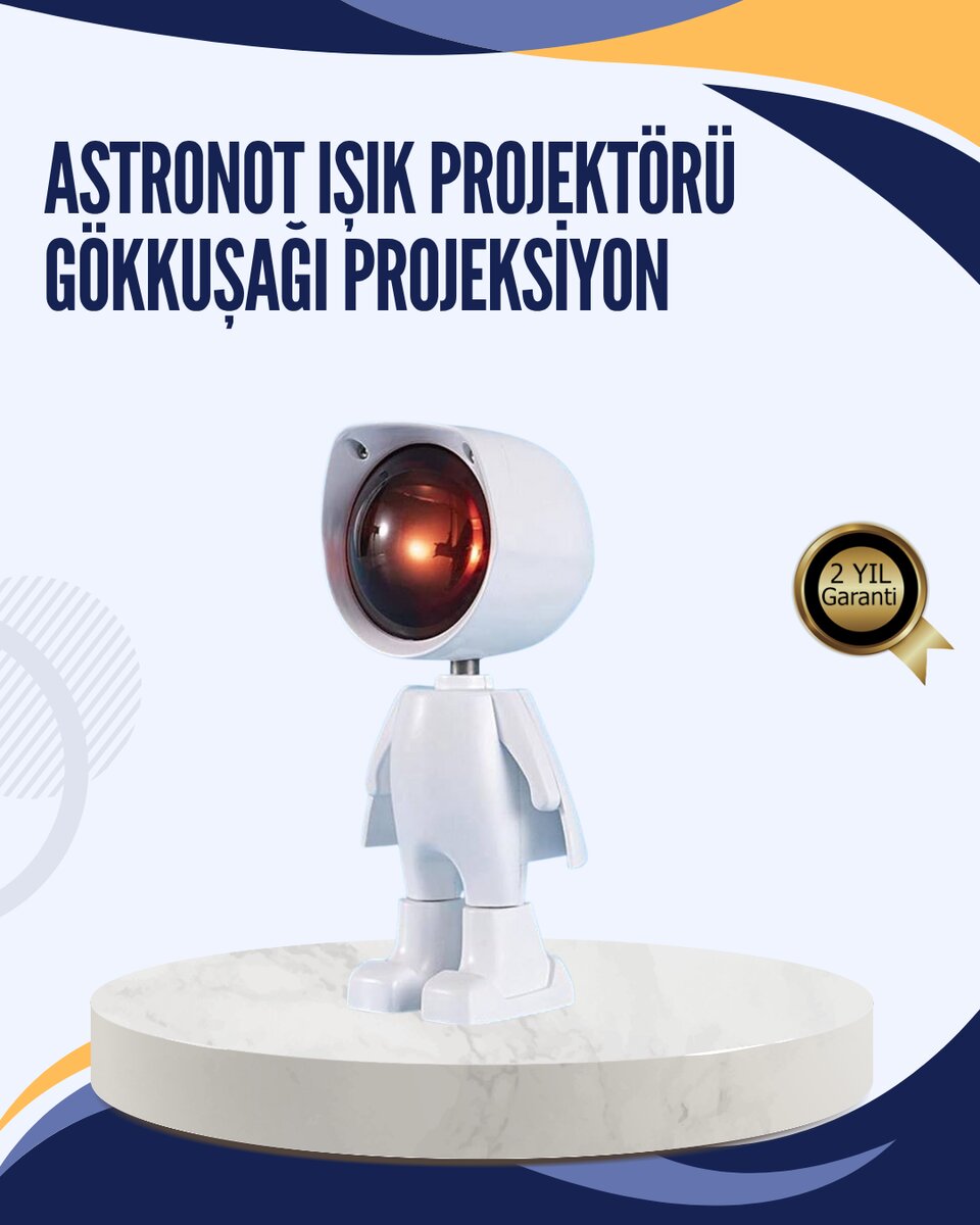 Gün Batımı Efekti Sunan Astronot LED Masa Lambası Gün Batımı Efekti Sunan Astronot LED Masa Lambası