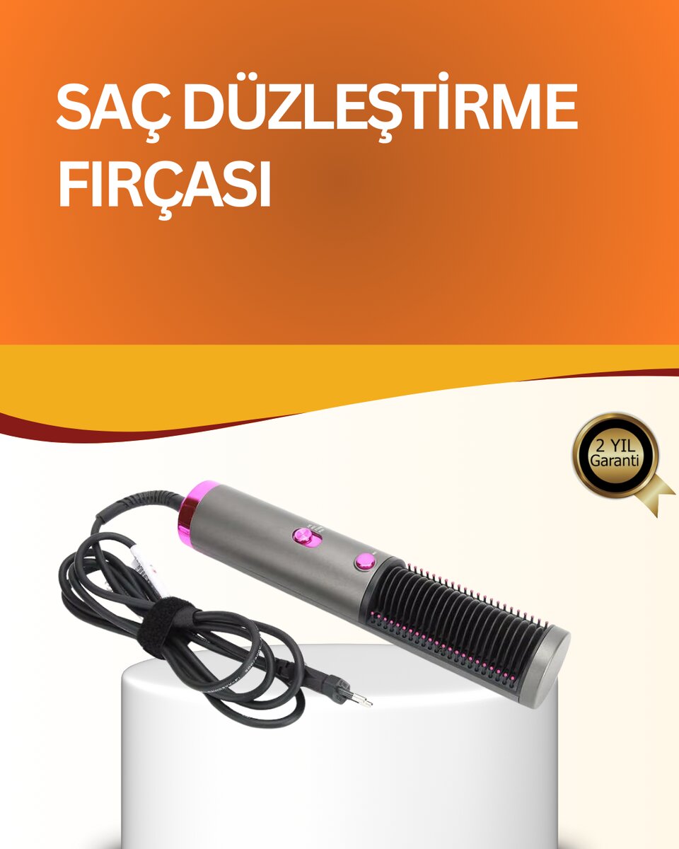 Çok Yönlü Kullanıma Uygun Saç Kurutma ve Düzleştirme Fırçası Çok Yönlü Kullanıma Uygun Saç Kurutma ve Düzleştirme Fırçası