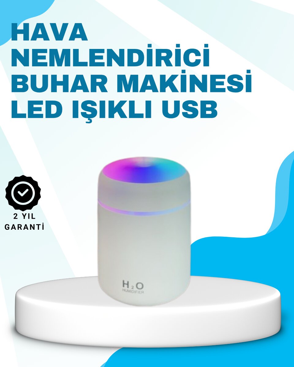 LED Işıklı Sessiz Masaüstü Nemlendirici – 3 Buhar Modu LED Işıklı Sessiz Masaüstü Nemlendirici – 3 Buhar Modu