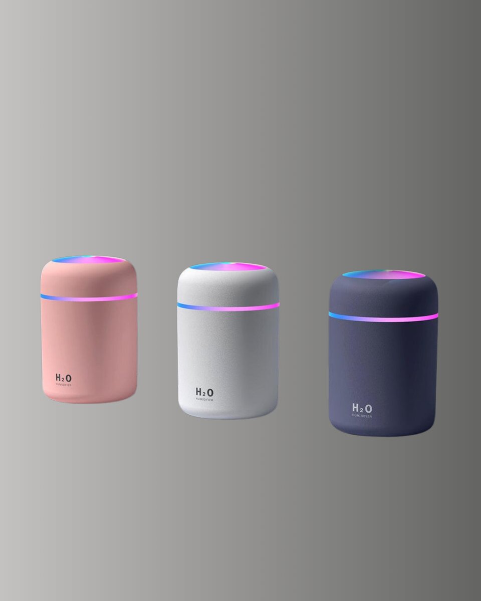 ABS Gövdeli 300ml USB Nemlendirici – Beyaz, Gri, Pembe Renk ABS Gövdeli 300ml USB Nemlendirici – Beyaz, Gri, Pembe Renk