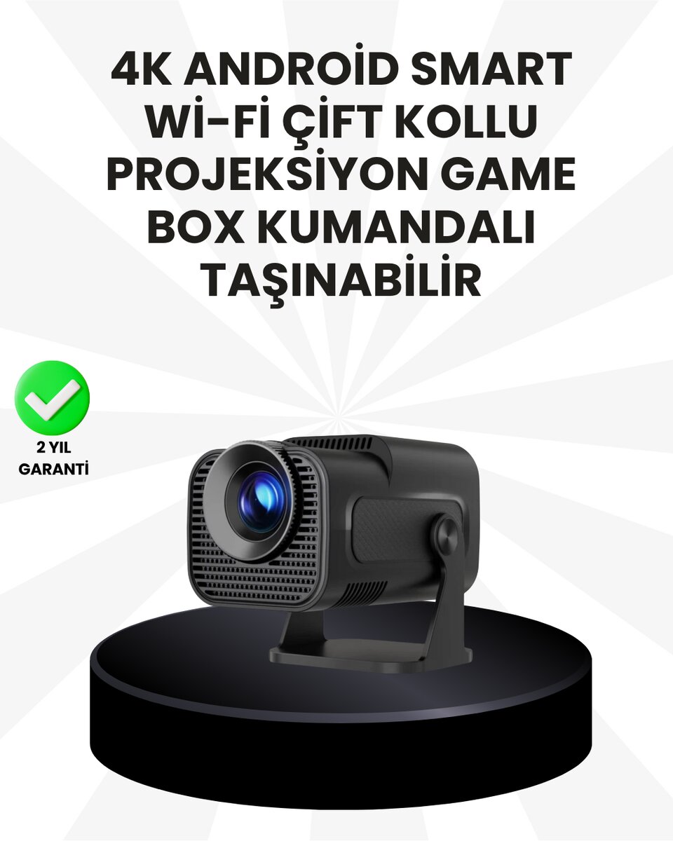 WiFi6 ve Bluetooth 5.4 Destekli LED Projektör - HCS350pro WiFi6 ve Bluetooth 5.4 Destekli LED Projektör - HCS350pro