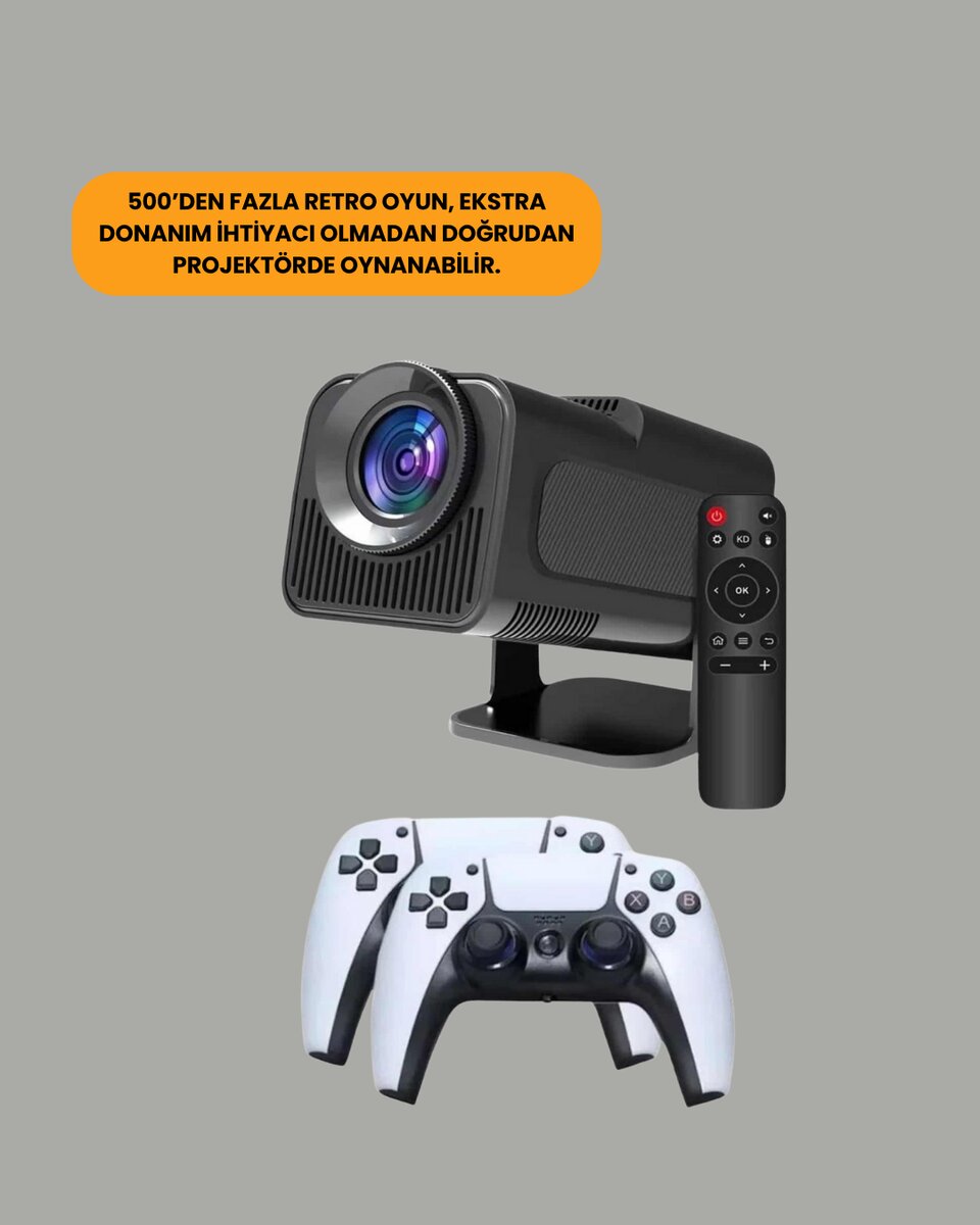 HCS350pro 1080P Full HD Taşınabilir Android Projektör