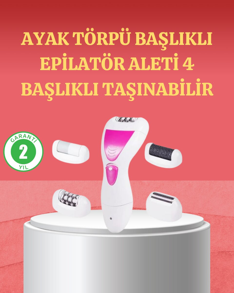 4 Başlıklı Kablosuz Şarjlı Epilasyon Cihazı 4 Başlıklı Kablosuz Şarjlı Epilasyon Cihazı