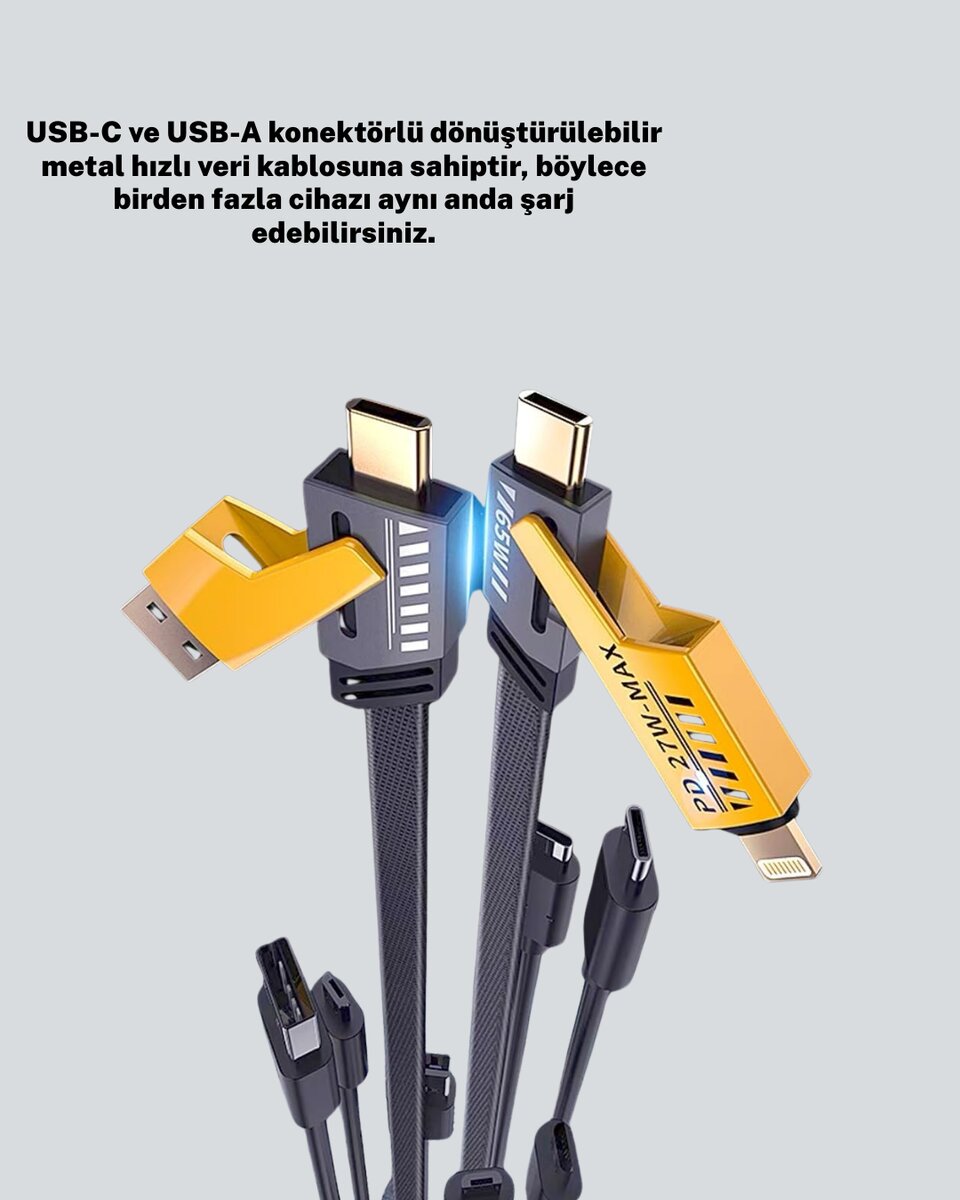 Akıllı Telefon Tablet Laptop Uyumlu 65W Güçlü Veri Kablosu Akıllı Telefon Tablet Laptop Uyumlu 65W Güçlü Veri Kablosu